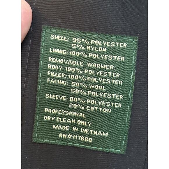 Lauren Ralph Lauren Size 48R Black Raincoat Coat Removable Quilted Lining - Picture 4 of 13